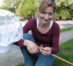 Person holding butteryfly