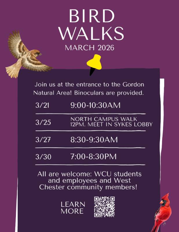 March Bird Walks Flyer. Click for PDF.