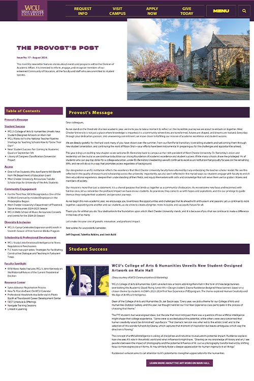 August Provost Post issue 2024