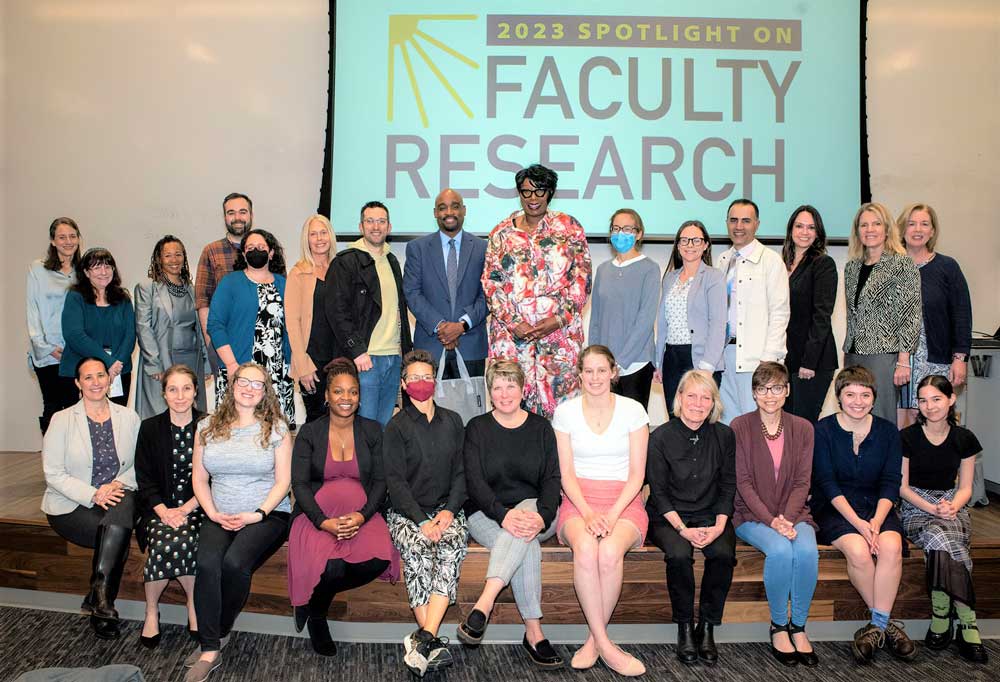 Pictured are the highlighted faculty across West Chester University who were recognized for their outstanding research and creative activity projects that reflect the following values: • Student Success • Equity • Inclusion • Diversity • Belonging • Community Engagement