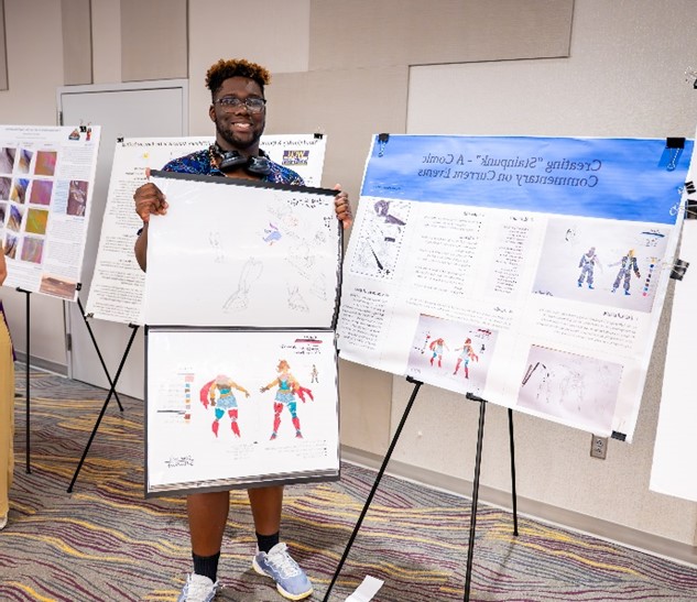 SURI Closing Event student showcasing presentation