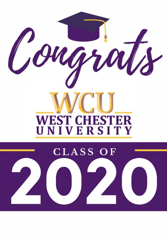 WCU Graduate 2020 sign