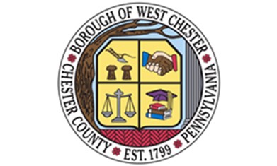 borough seal: borough of West Chester, Chester County, Est. 1799, PA