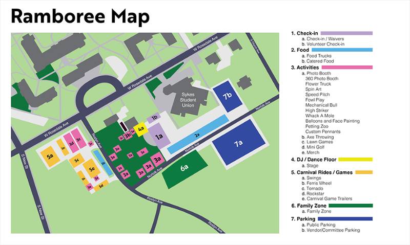 Map of Ramboree 2026 event