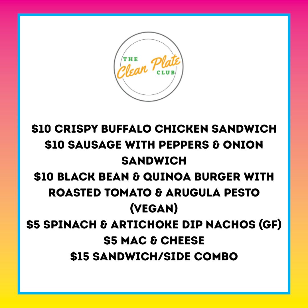 The Clean Plate Club Food Truck Menu Thumbnail