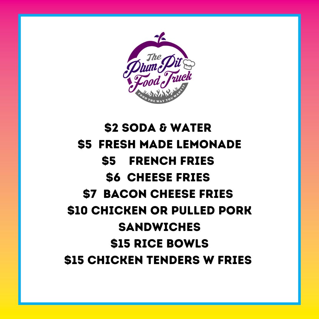 The Plum Pit Food Truck Menu Thumbnail