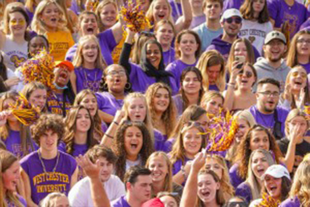 Students cheering