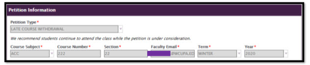 New Petition Process Faculty 6