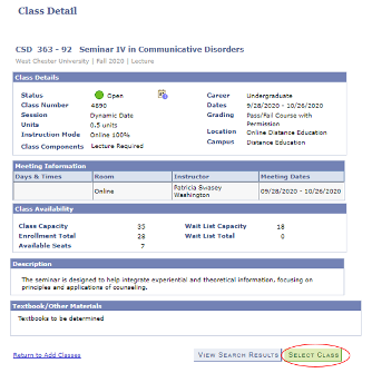Adding Classes - WCU of PA
