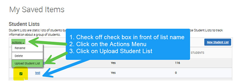 Creating a Student List from another Resource 5