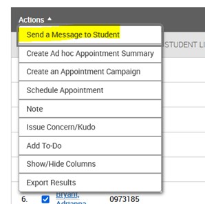 Email/Text Students in a Course Section 8