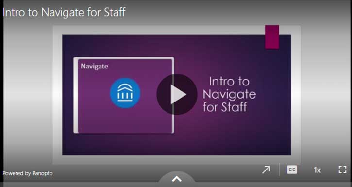 Intro to Navigate for Staff Training Video Thumbanil