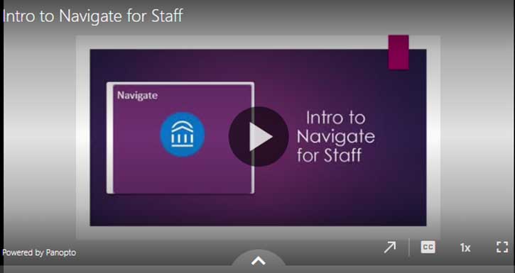 Intro to Navigate for Staff Training Video Thumbanil