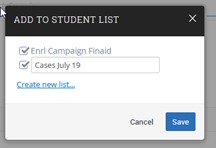 Creating a Student List in Navigate 25