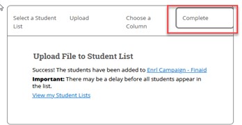 Creating a Student List in Navigate 12