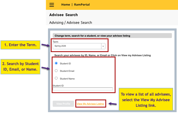 Screenshot of Search by term