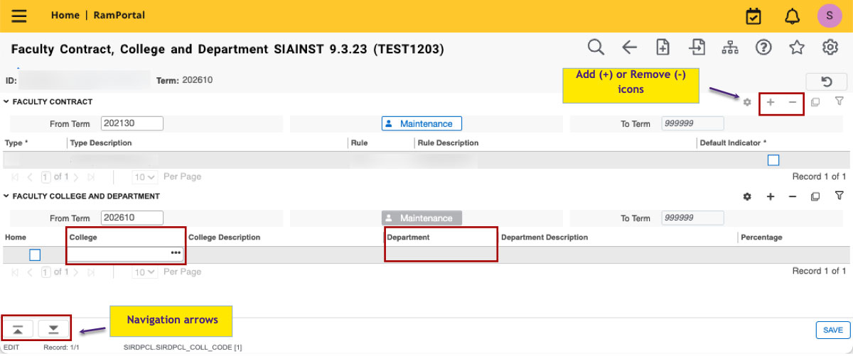 Fig. 5 Screenshotof college and department dropdowns