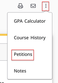 RamPortal Petitions Button