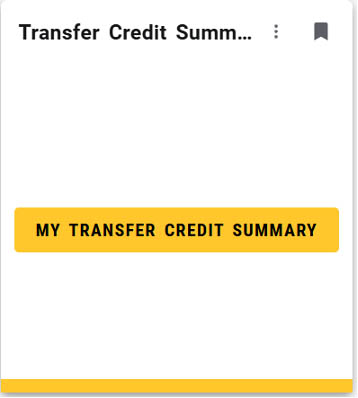 Fig 1: Transfer Credit Summary Card