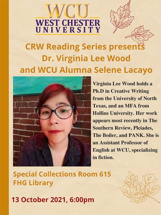 Flyer for Virginia Wood reading