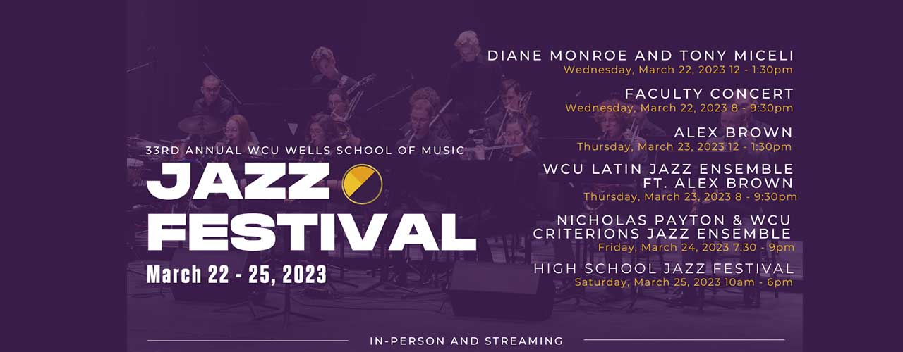 Wells School of Music Presents 33rd Annual Jazz Festival March 22 – 25