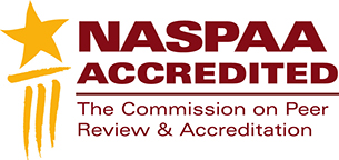 NASPAA Acredited - The Commission on Peer Review and Accreditadtion logo
