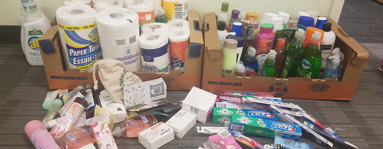 Toiletry Drive supplies