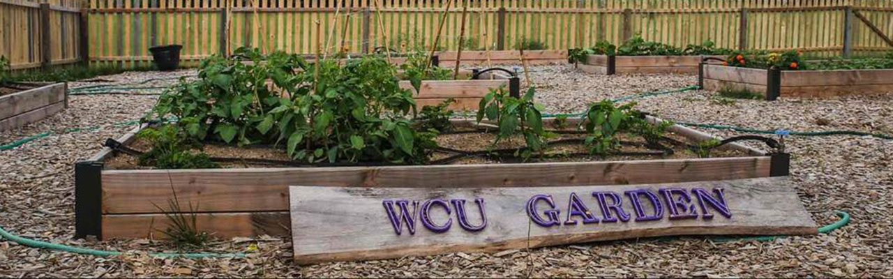 "WCU Garden" sign