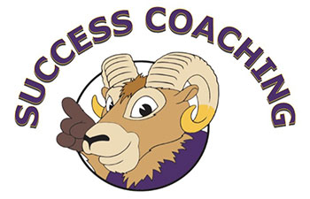image of Rammy read pointing up and to his right with the words Success Coaching arcing over top