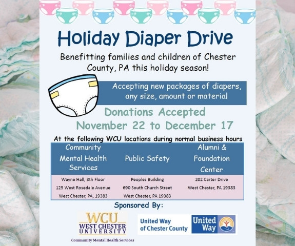 WCU Holiday Diaper Drive, November 22 - December 17