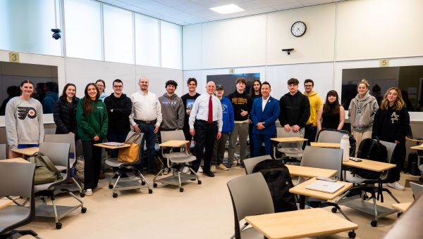 State Representative Chris Pielli with Dr. John Kennedy's Pennsylvania Government and Politics class
