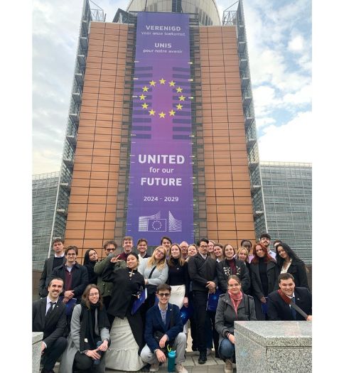 Students from the European Academy Otzenhausen Spring program at the European Commission of the European Union