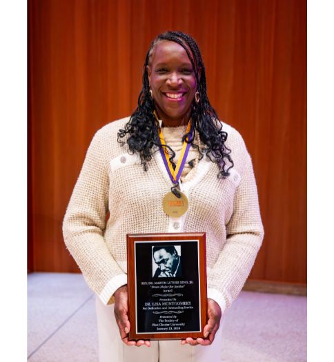 The 2026 Drum Major for Justice Award was presented to Dr. Lisa M. Montgomery, a distinguished higher education leader and triple alumna of WCU.
