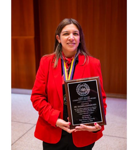Dr. Daniela Johannes, associate professor of Latin American Studies and Spanish in WCU’s Department of Languages and Cultures, received the Larry Dowdy Community Service Award