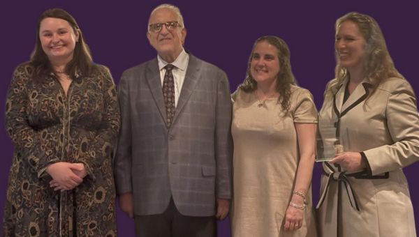 Pictured (L-R) at the Safe Harbor anniversary celebration: Katie Clay-Densmore, Andy Dinniman, Dr. Tina Chiarelli-Helminiak, Dr. Gerardina Martin.