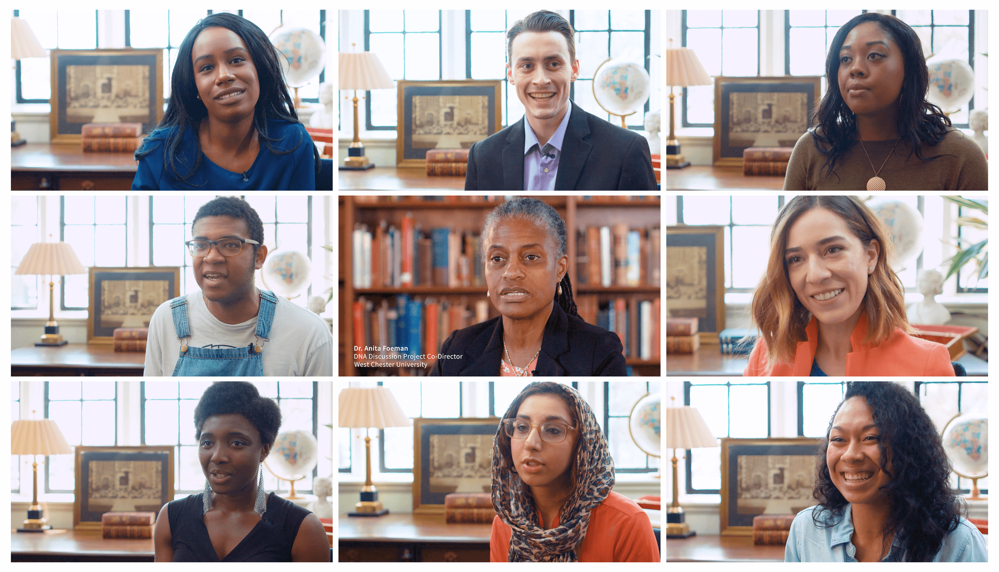 Multiple headshots of students who have taken the DNA test