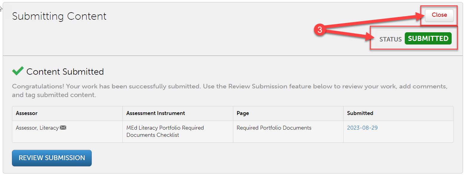 submission status