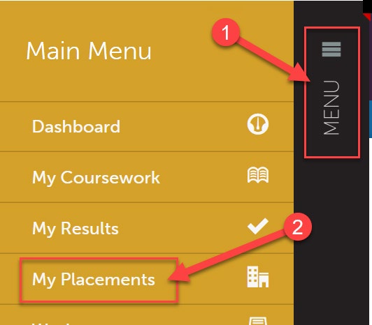 my placement menu