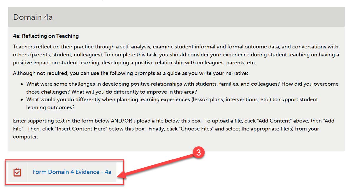 form domain 4 evidence - 4a link