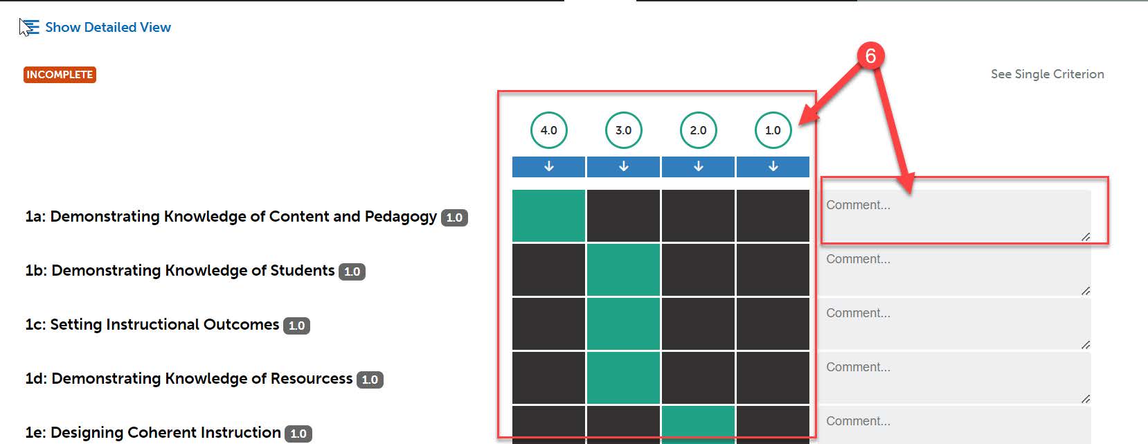 scoring rubric