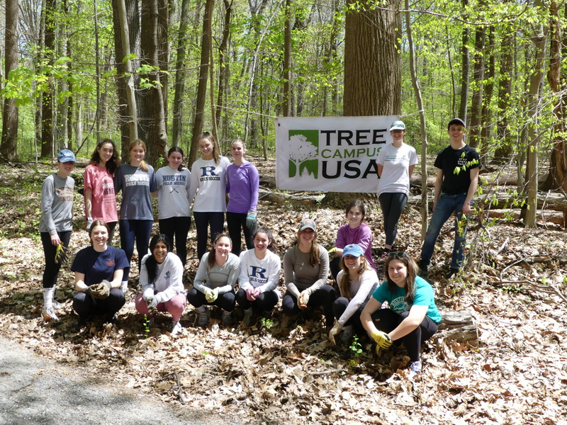 Members of the Rustin High Environmental Club and GNA Staff at the Arbor Day Tree Planting