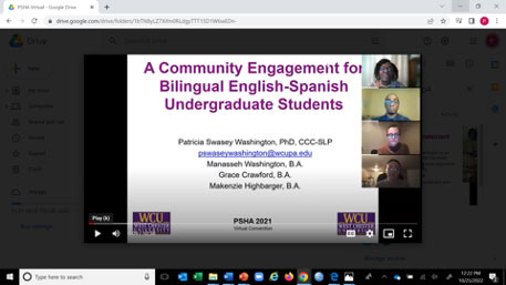Image of slide with the title Community Engagement for Bilingual English-Spanish Undergraduate Students
