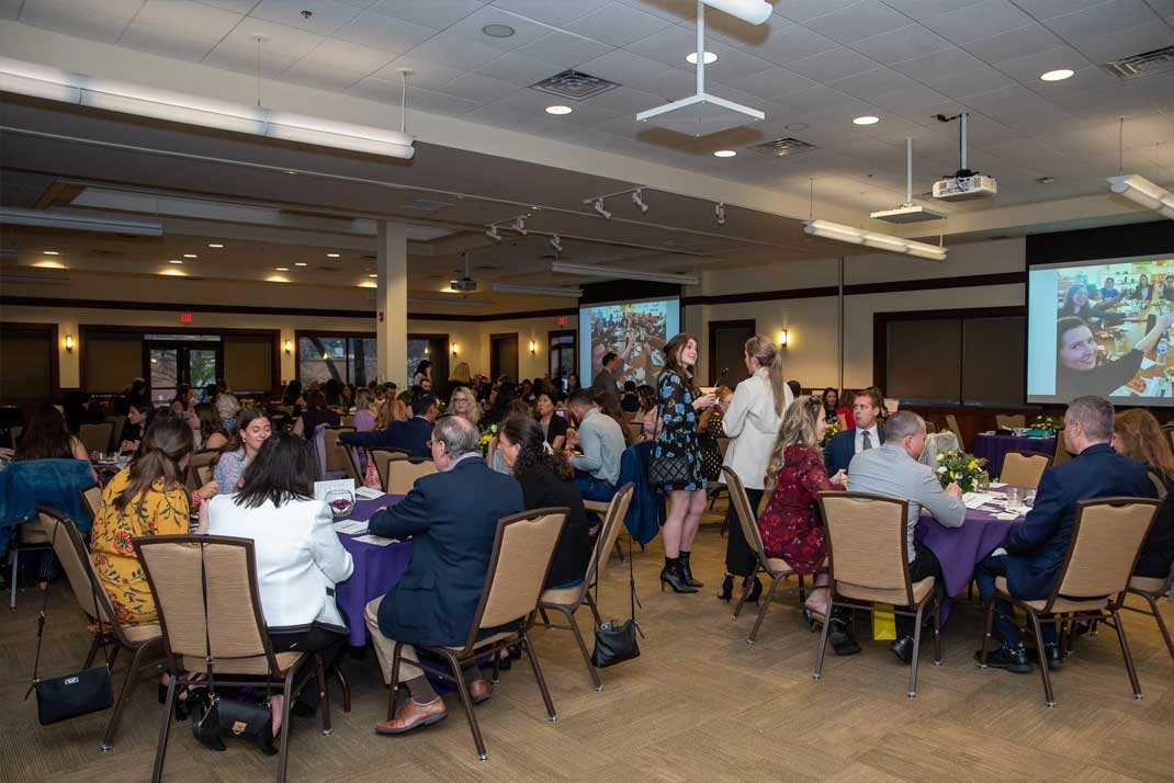 Centennial banquet large photo of WCU students 22