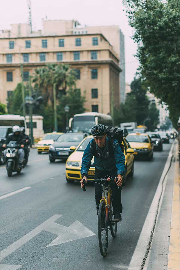 Person on bicycle