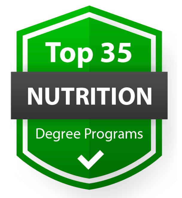 Badge for top 35 nutrition degree programs