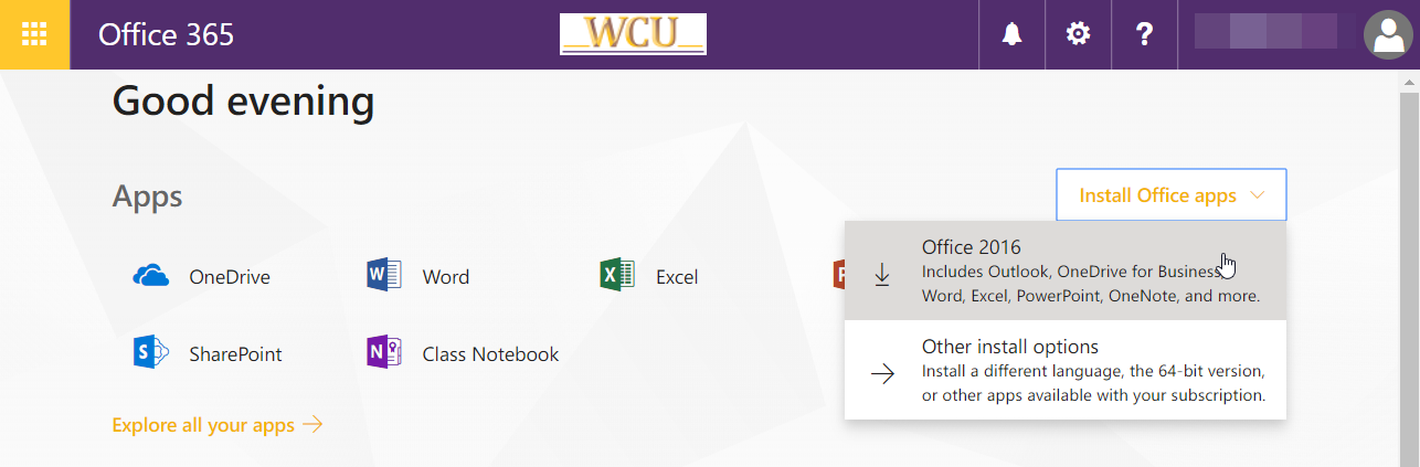 Microsoft 365 Program Screenshot