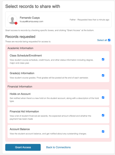 CampusESP FERPA Module Information for Students 4