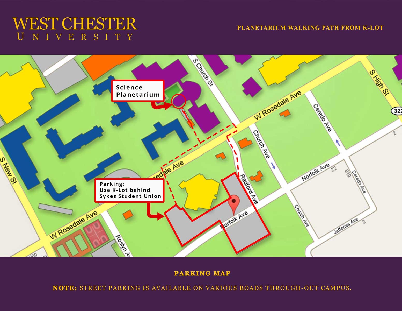 west chester university map Visit West Chester University