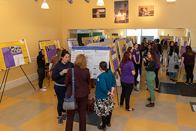 As can be seen from the purple and gold posters, WCU students presented a range of scholarly projects.