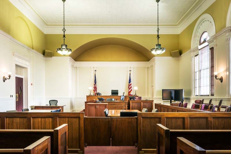 an empty courtroom